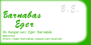 barnabas eger business card